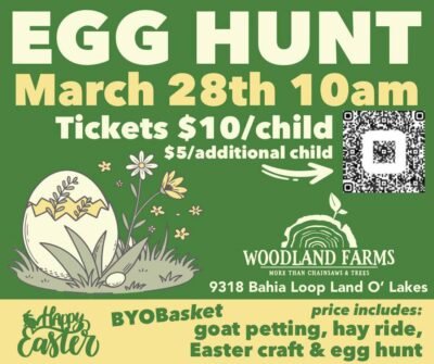 Egg Hunt March 28th at 10am at Woodland Farms
