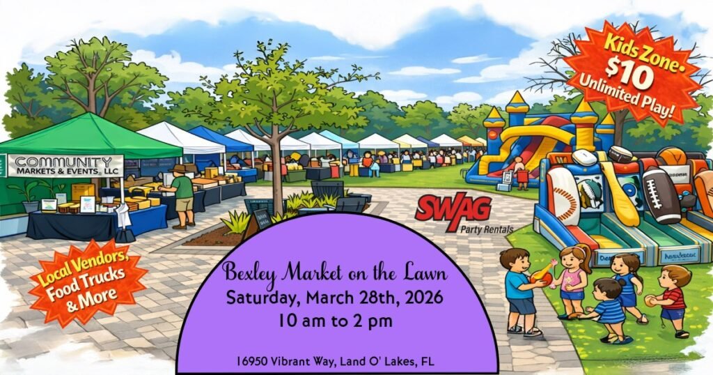 Poster for Bexley Market on the Lawn on Saturday, March 28 2026 from 10am to 2pm