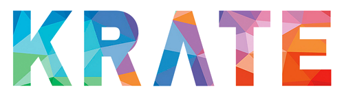 Krate text in multi-color